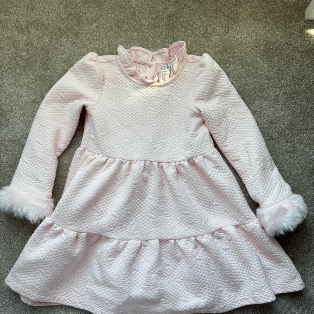 Janie and Jack Light Pink Quilted Dress